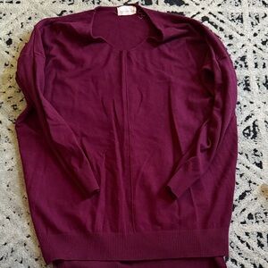Dreamers Rich Burgundy Crew Neck Sweater